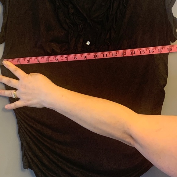 Beautiful Black ruffled blouse, 1XL - Picture 5 of 7